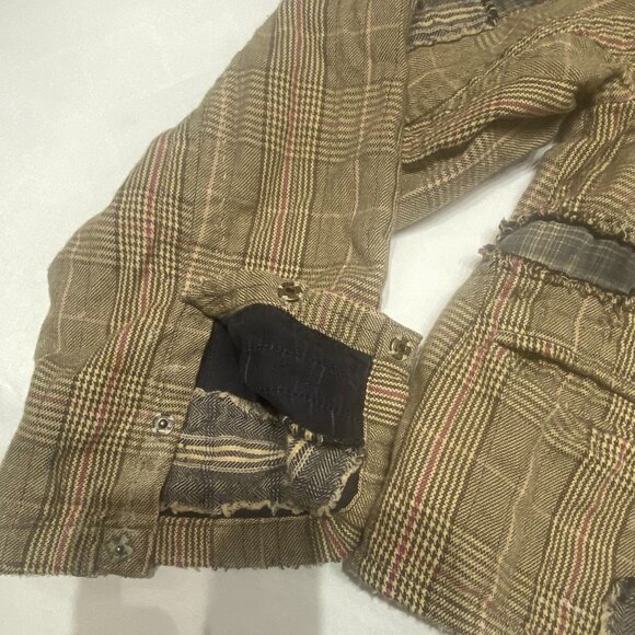 Magnolia Pearl Boro Patchwork Plaid Cropped Jacket – Rare & Authentic - Picture 5 of 11